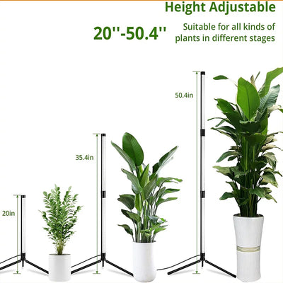 Full Spectrum LED Grow Light Floor Lamp with Timer & Adjustable Height for Indoor Plants