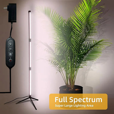 Full Spectrum LED Grow Light Floor Lamp with Timer & Adjustable Height for Indoor Plants