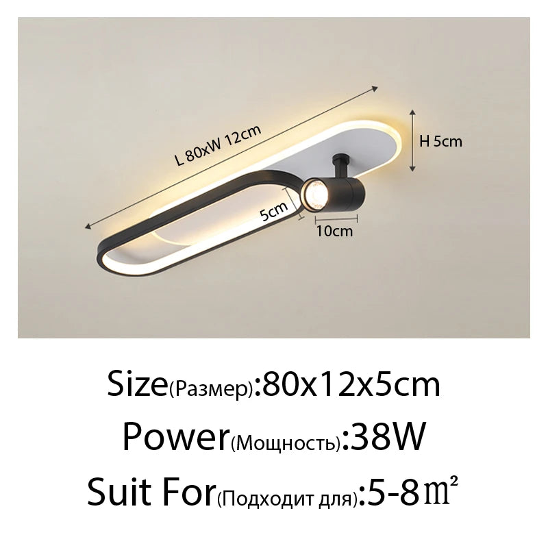 Modern Acrylic LED Chandelier with Adjustable Spotlights and Dimmable Lighting