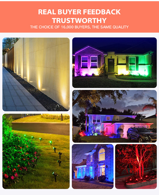 Smart RGB Landscape Light – App-Controlled Waterproof Garden Spotlight