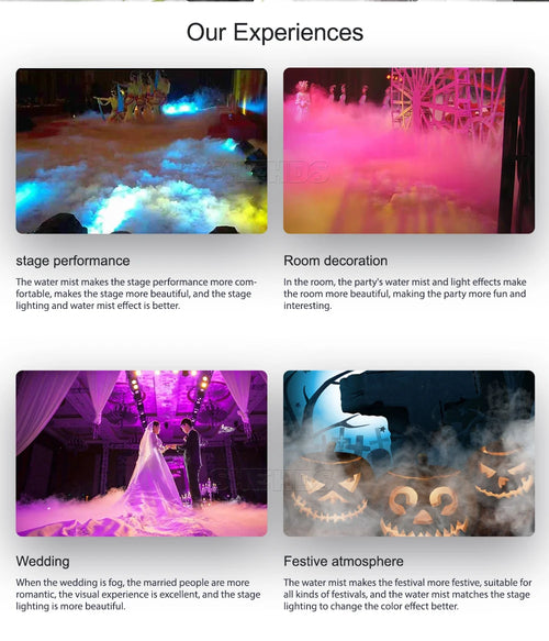 1500W RGB LED Fog Machine Set – Dual Vertical Smoke Effects (2pcs)