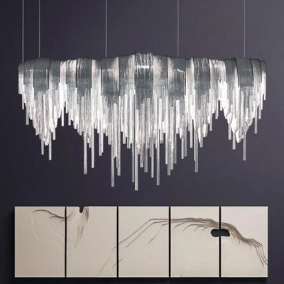 Luxury Tassel LED Chandelier – Modern Ambient Ceiling Light