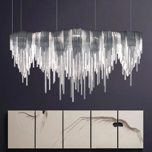 Luxury Tassel LED Chandelier – Modern Ambient Ceiling Light