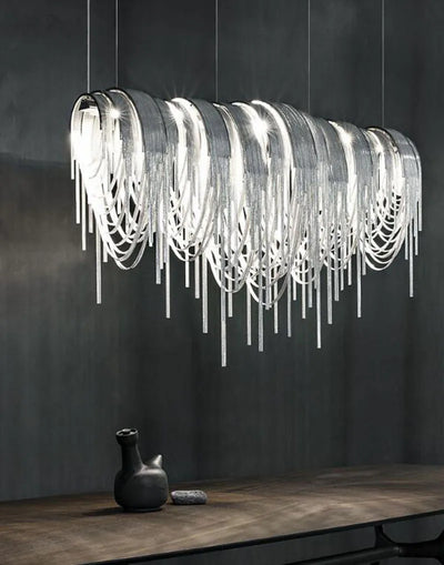 Luxury Tassel LED Chandelier – Modern Ambient Ceiling Light