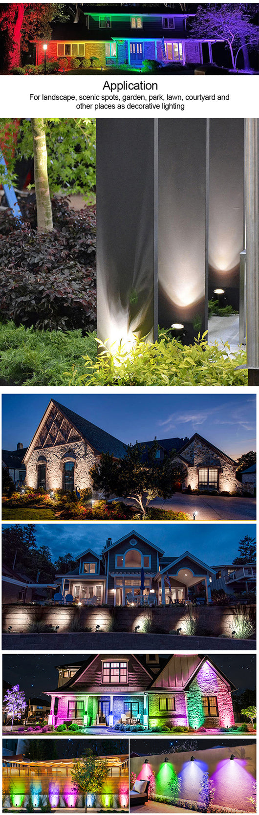 Smart RGB Landscape Light – App-Controlled Waterproof Garden Spotlight