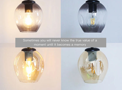 Nordic Glass LED Chandelier with Modern Minimalist Design