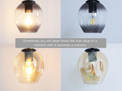 Nordic Glass LED Chandelier – Modern Minimalist Ceiling Light