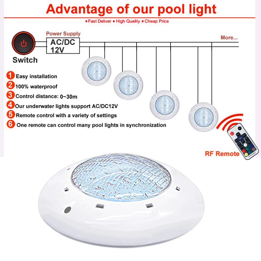 LED Swimming Pool Light 12V IP68