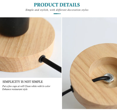 Modern Wood Table Lamp – Retro E27 Decorative Desk Light