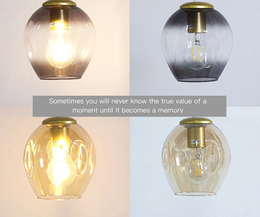 Nordic Glass LED Chandelier – Modern Minimalist Ceiling Light