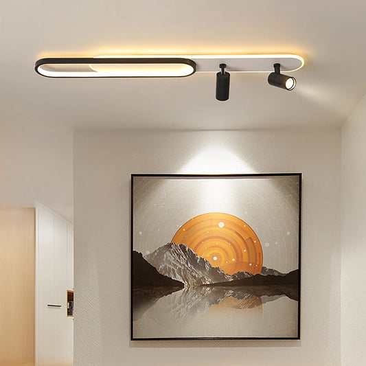 Modern Acrylic LED Chandelier with Adjustable Spotlight