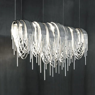 Luxury Tassel LED Chandelier – Modern Ambient Ceiling Light
