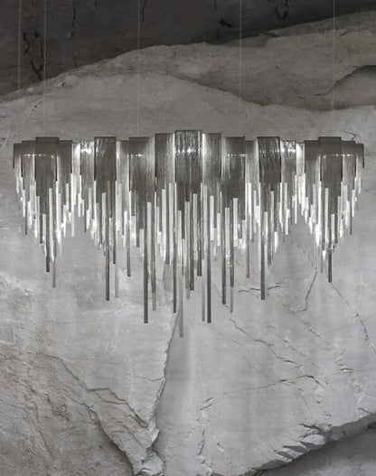 Modern Luxury Tassel LED Chandelier with Ambient Downward Lighting