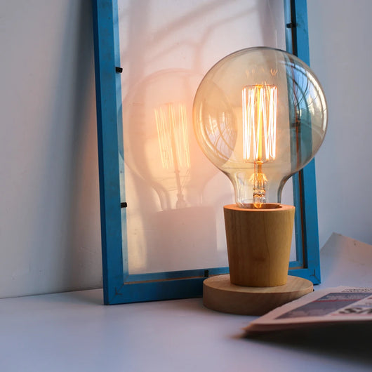 Modern Wood Table Lamp – Retro E27 Decorative Desk Light