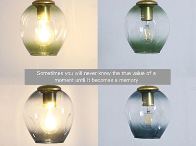 Nordic Glass LED Chandelier – Modern Minimalist Ceiling Light