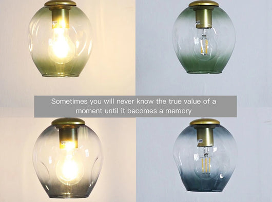 Nordic Glass LED Chandelier – Modern Minimalist Ceiling Light