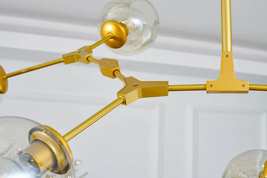 Nordic Glass LED Chandelier – Modern Minimalist Ceiling Light