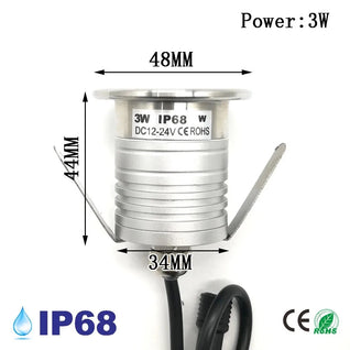 3W LED Underwater Pool Light – IP68 Waterproof Low-Voltage Landscape Lamp