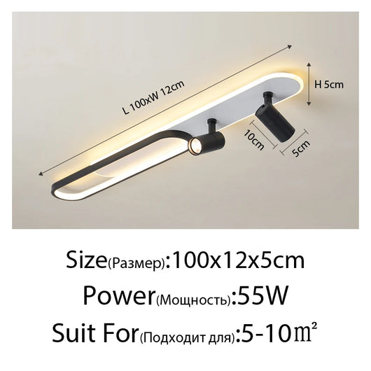 Modern Acrylic LED Chandelier – Adjustable Spotlights, Dimmable