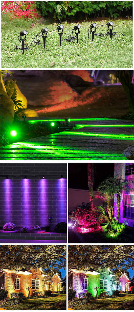 Smart RGB Landscape Light – App-Controlled Waterproof Garden Spotlight