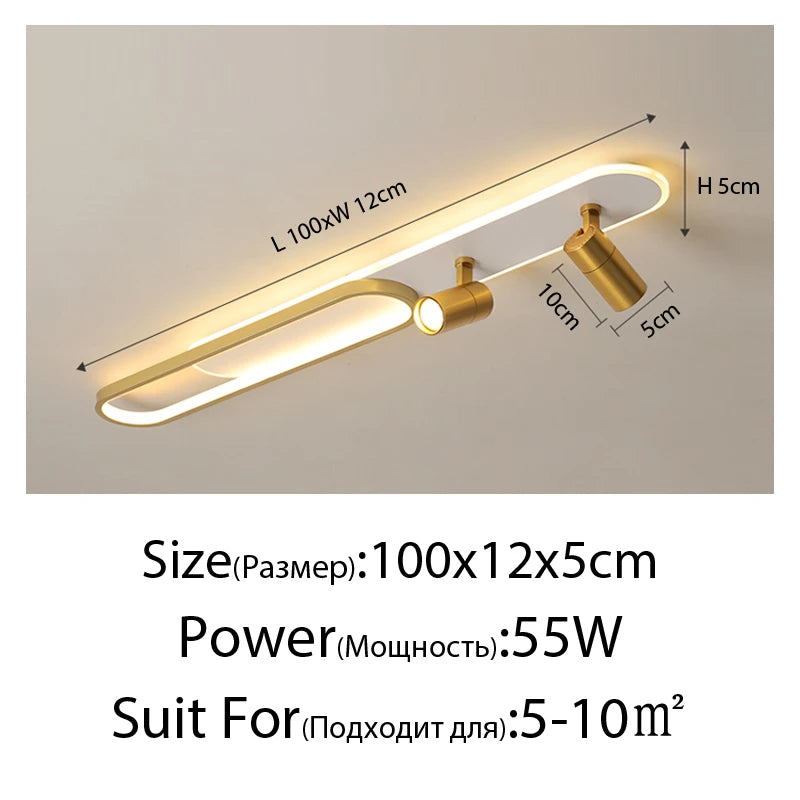 Modern Acrylic LED Chandelier with Adjustable Spotlights and Dimmable Lighting