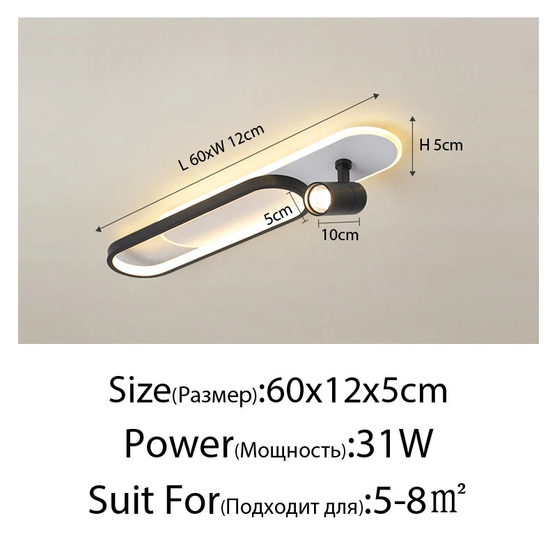 Modern Acrylic LED Chandelier with Adjustable Spotlights and Dimmable Lighting