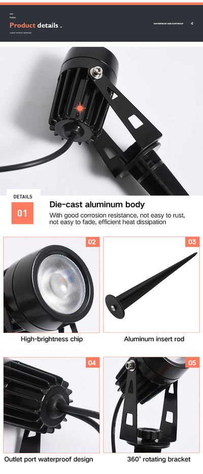 Smart RGB Landscape Light – App-Controlled Waterproof Garden Spotlight