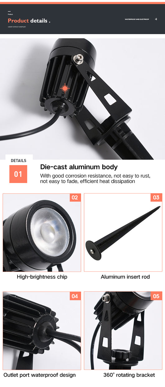 Smart RGB Landscape Light – App-Controlled Waterproof Garden Spotlight