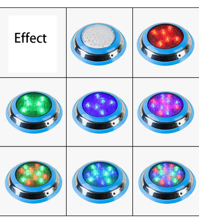 AC12V 35W 360LED Waterproof Pool Light Multicolor RGB Underwater Lamp with Remote Control