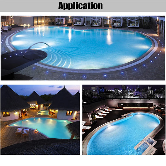AC12V 35W 360LED Waterproof Pool Light Multicolor RGB Underwater Lamp with Remote Control