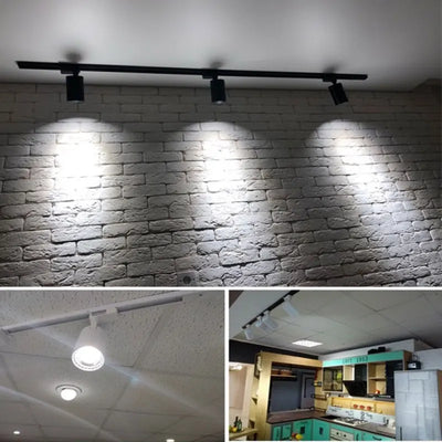 LED COB Track Light Set – Adjustable Spotlight Rail System