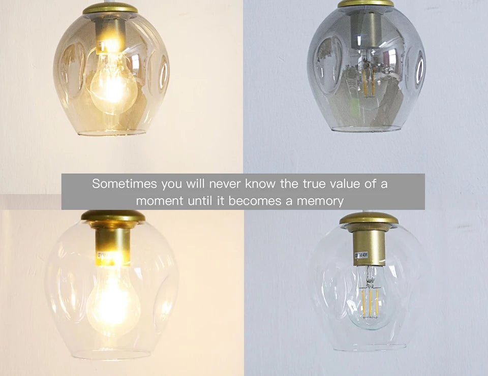 Nordic Glass LED Chandelier with Modern Minimalist Design