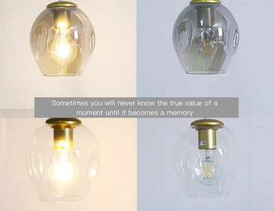 Nordic Glass LED Chandelier – Modern Minimalist Ceiling Light