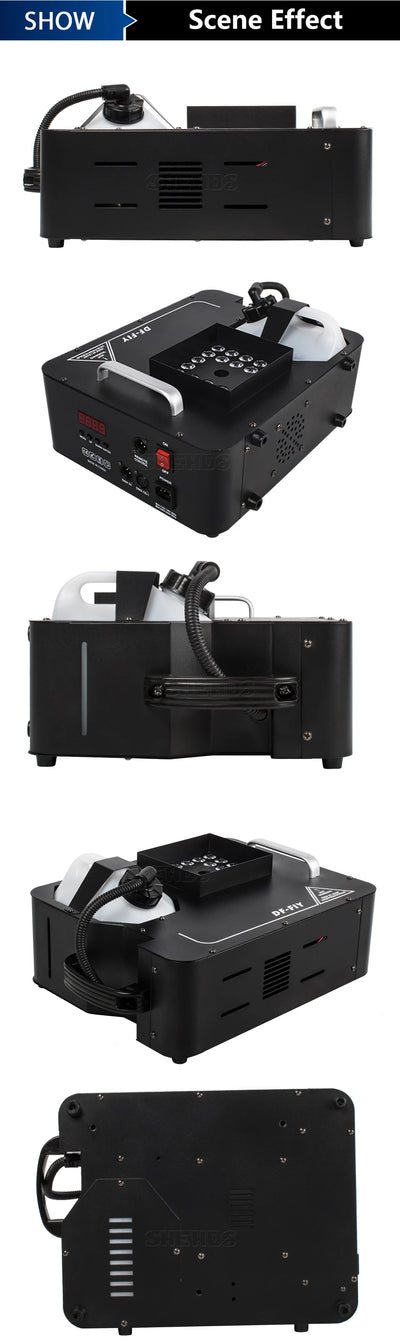 1500W RGB LED Fog Machine Set – Dual Vertical Smoke Effects (2pcs)