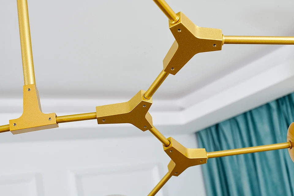 Nordic Glass LED Chandelier with Modern Minimalist Design