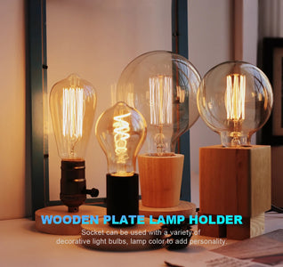 Modern Wood Table Lamp – Retro E27 Decorative Desk Light
