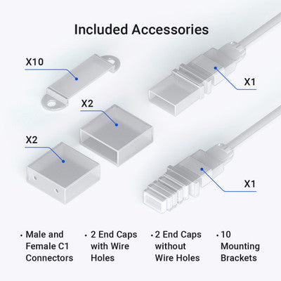 Outdoor (IP65) 32FT Reel 24V DC 2700K UltraBright™ Outline Series LED Strip Light With Pre-Soldered Leads