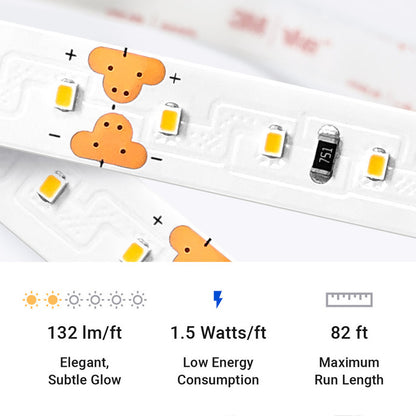 98FT Reel 24V DC 2700K Warmer White UltraBright™ Outline Series LED Strip Light With Pre-Soldered Leads