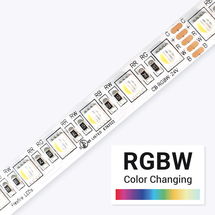 98FT Reel ColorBright™ RGBW Quad Chip LED Strip Light With Pre-Soldered Leads