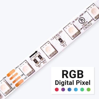 98FT Reel ColorBright™ RGB Digital Pixel LED Strip Light With Pre-Soldered Leads