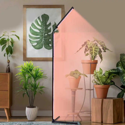 24V Full Spectrum LED Grow Light Floor Lamp with Timer & 3 Color Modes for Indoor Plants