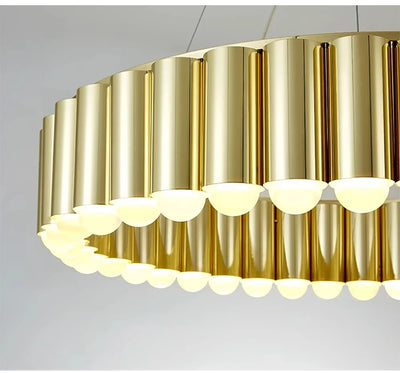 Nordic Led Carousel Pendant Light Luxury Designer Chandelier Lighting Gold Electroplating Restaurant Living Room Decor