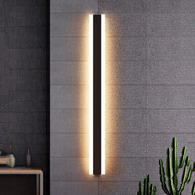 Modern Waterproof Outdoor Long Strip LED Wall Lamp IP65 Aluminum Wall Light Garden Porch Sconce Light 110V 220V Sconce Luminaire