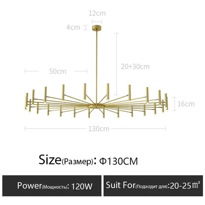 Modern Black Metal Ceiling Spotlight Chandelier