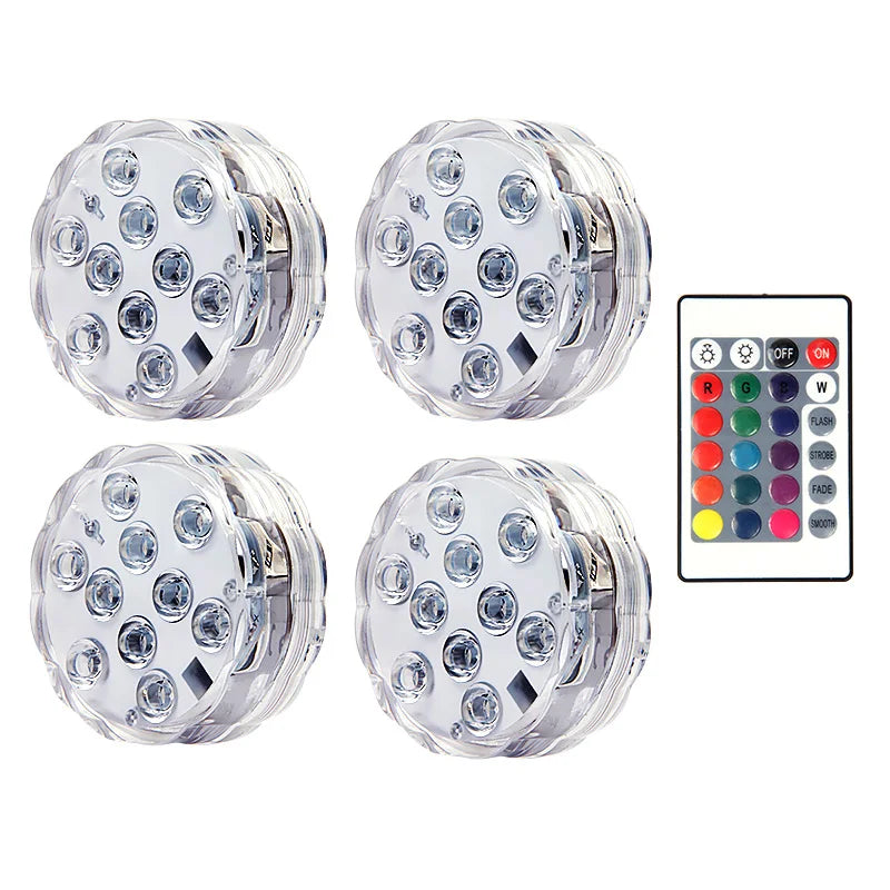 10 LEDs RGB Submersible Light