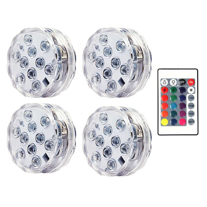 10 LEDs RGB Submersible Light