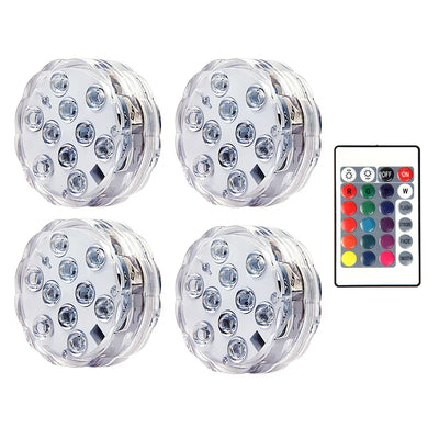 Submersible Led Lights With Remote Battery Operated Underwater Pond Bathtub Hot Tub Spa Swimming Pool Fountain Vases Fish Tank