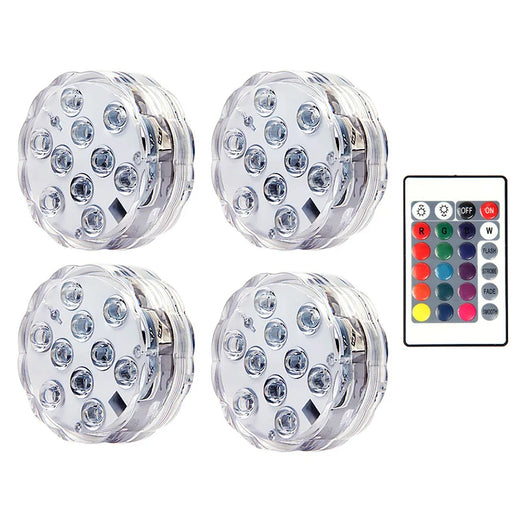 Submersible Led Lights With Remote Battery Operated Underwater Pond Bathtub Hot Tub Spa Swimming Pool Fountain Vases Fish Tank