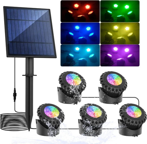 Solar Underwater RGB Light – IP65 Waterproof LED Spotlight