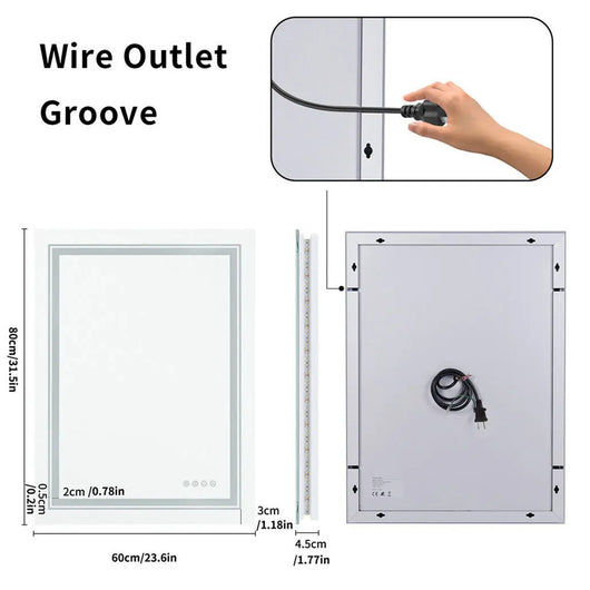 Frameless LED Bathroom Mirror – Fogless Modern Design | Replace